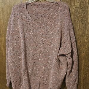 Women's Speckled Knit Sweater - Pink